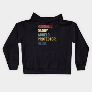 Fathers Day Shirt  Husband Daddy Abuelo Protector Hero Gift Kids Hoodie